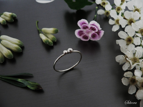 Stříbrný 925 Prstýnek Basic Minimalist duo — foto 2