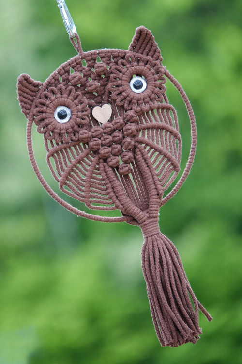 Macramé sovička — foto 2