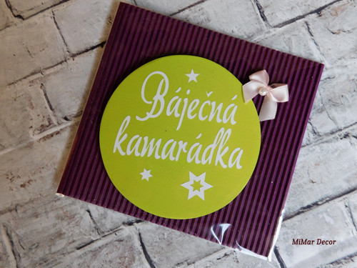 Dřevěná magnetka Báječná kamarádka — foto 2
