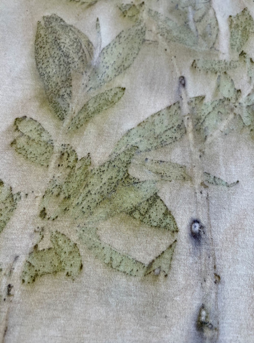 Bavlněné tričko ecoprint — foto 5