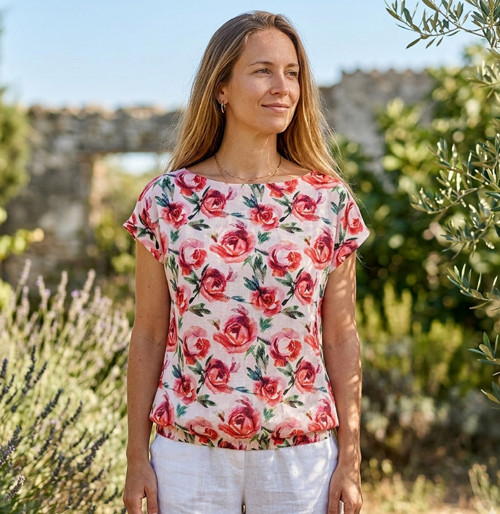 Mušelínová halenka RŮŽE — foto 2
