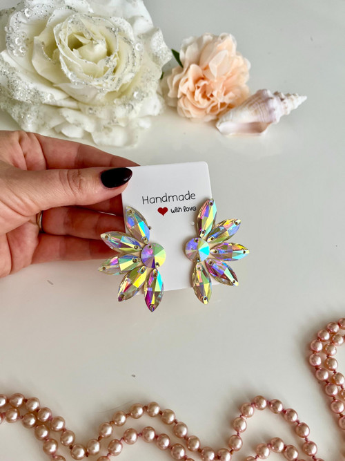 Náušnice s AB crystaly Eleanora — foto 5
