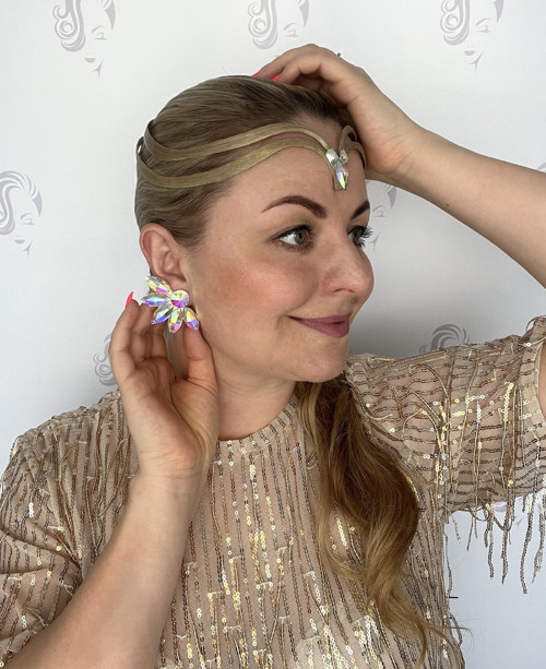 Náušnice s AB crystaly Eleanora — foto 3