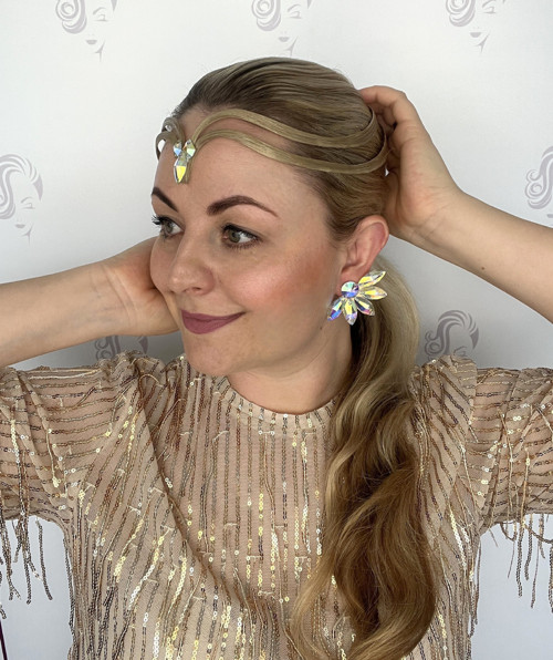 Náušnice s AB crystaly Eleanora — foto 2