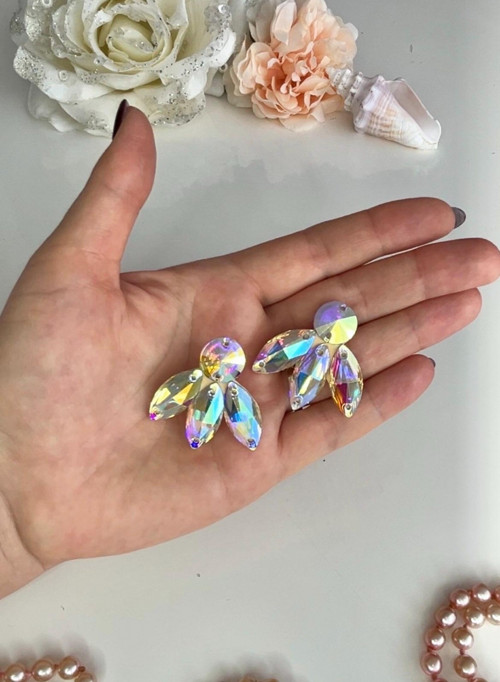 Náušnice s AB crystaly Greta — foto 3