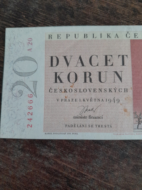 20 korun 1949 — foto 3