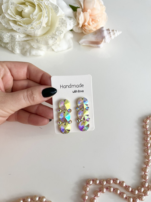 Náušnice s AB crystaly Isabella — foto 6
