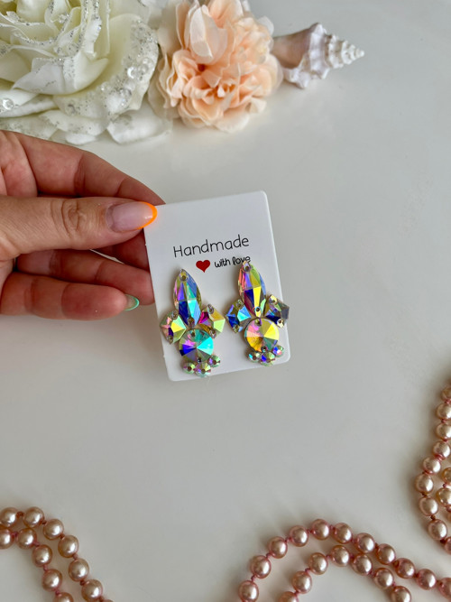 Náušnice s AB crystaly Christine — foto 5