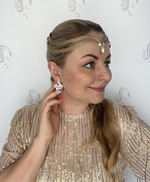 Náušnice s AB crystaly Christine — foto 2