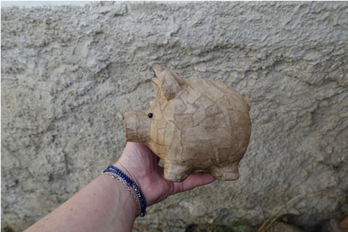 Kašírované PRASÁTKO kasička — foto 5