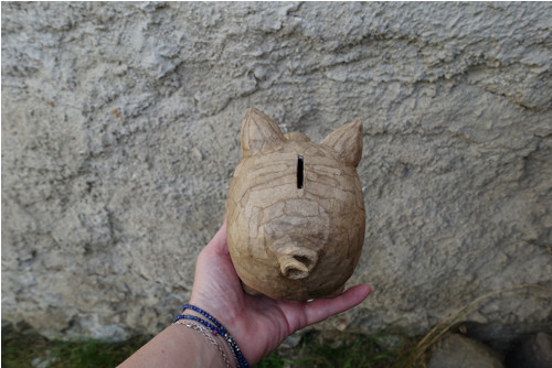 Kašírované PRASÁTKO kasička — foto 4
