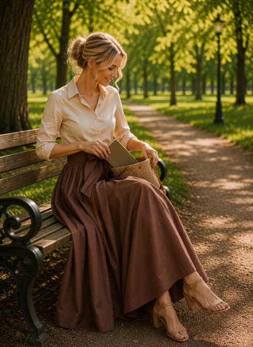 Kolová Oříšková Sukně — foto 2