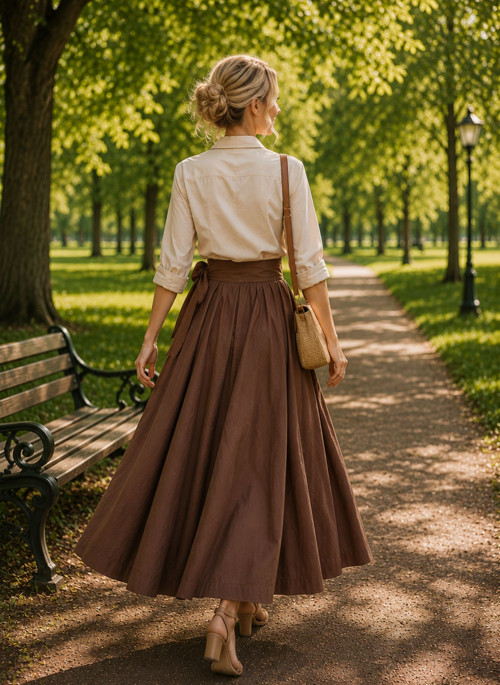 Kolová Oříšková Sukně — foto 3