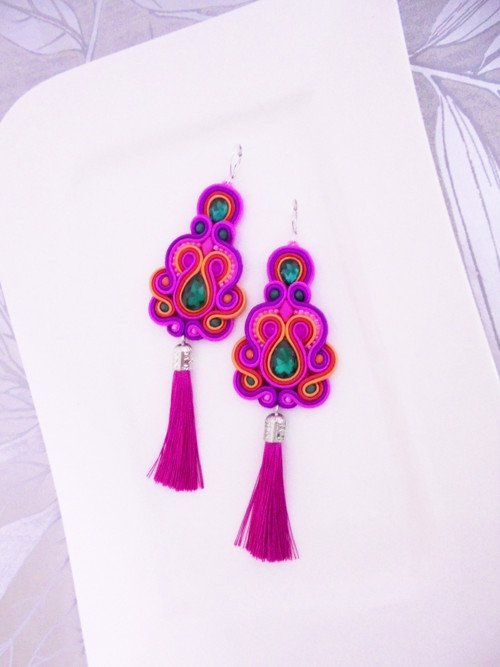 Soutache nausnice — foto 2
