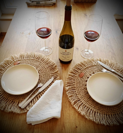 Sada 2 háčkovaných jutových prostírání — foto 2