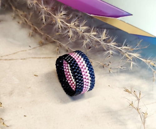 Prstýnek Pink & Navy — foto 5
