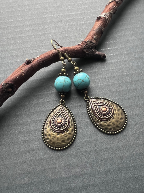 Orient s tyrkenitem - náušnice 01 — foto 3