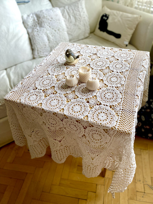 Ubrus háčkovaný starožitný — foto 2