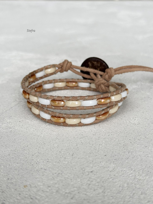 Kožený wrap náramek - Gentle Touch — foto 5