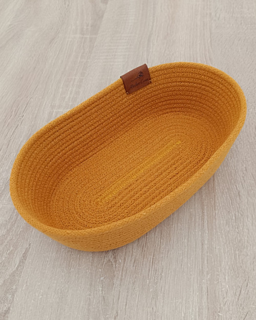 Šitá miska oválná - okrová — foto 3