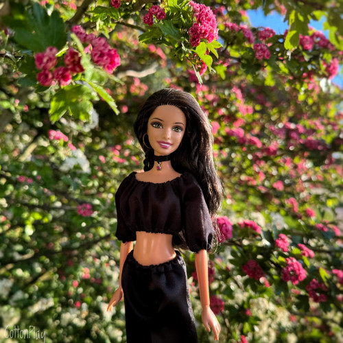 Černá halenka s 3/4 rukávem pro Barbie — foto 2