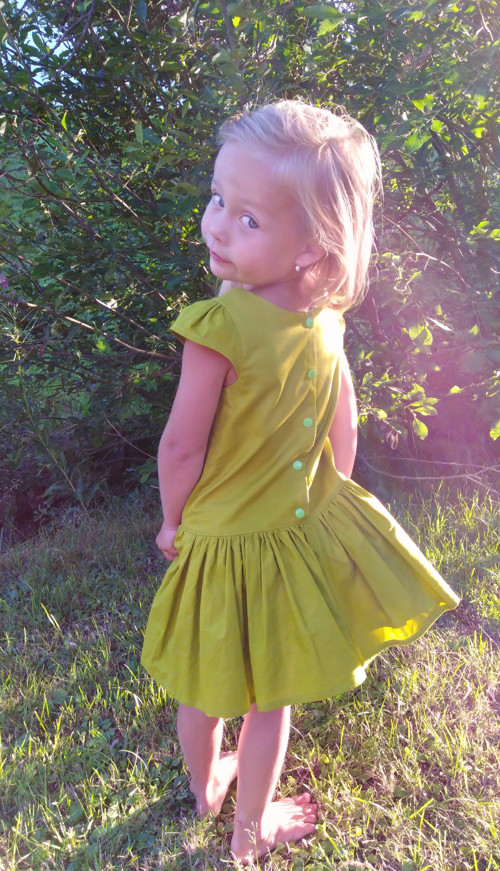 Bavlněné šatičky UZUME, zelené, 110 — foto 2