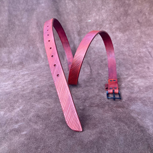 Pásek oranžový s rytím — foto 5