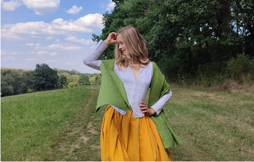 LNĚNÝ ŠÁL - ZELENÝ — foto 6