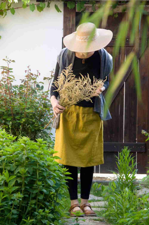 SUKNĚ mustard — foto 4