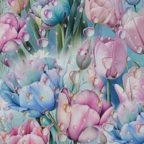 Dámské tričko se vzorem tulipánů — foto 2