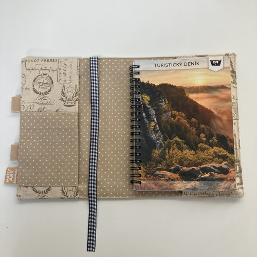 Obal na turistický deník-wander book- režný — foto 4