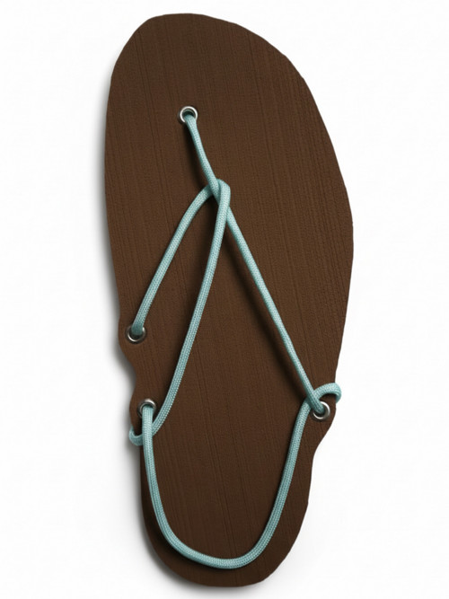 Sandály (hnědá x pastel mint) — foto 2