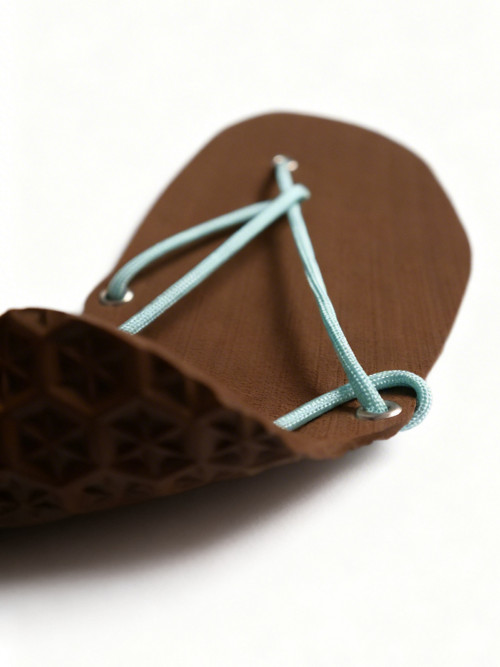 Sandály (hnědá x pastel mint) — foto 3