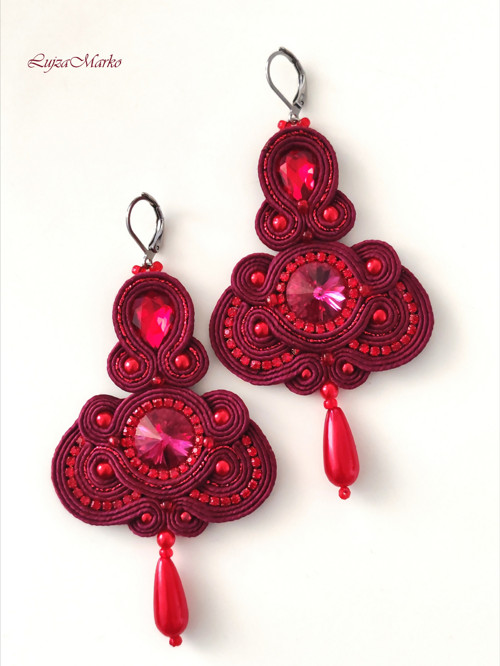 Beatrix soutache/ sutaš náušnice — foto 3