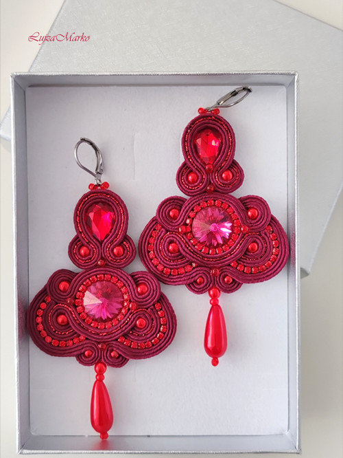 Beatrix soutache/ sutaš náušnice — foto 2