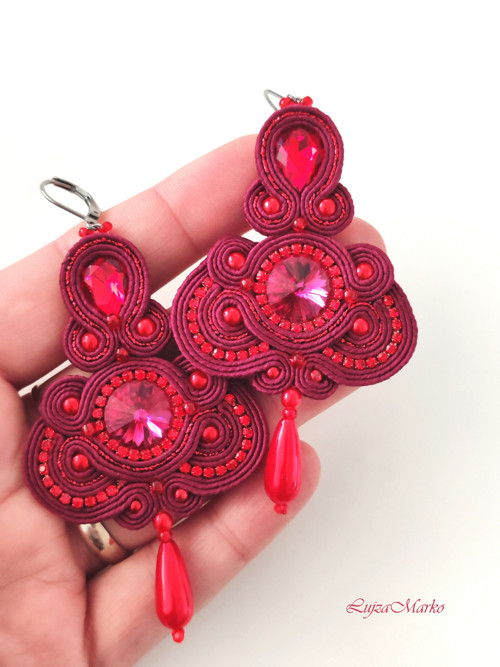 Beatrix soutache/ sutaš náušnice — foto 5