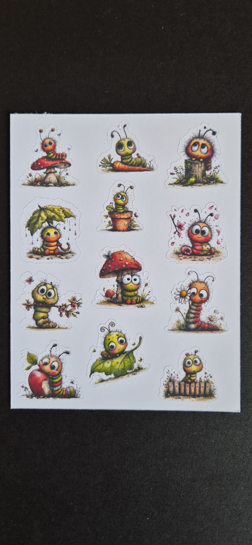 Samolepky housenky lesklé — foto 2