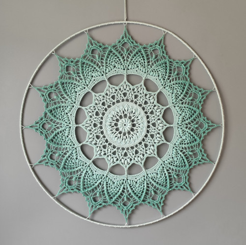 Mandala Zelená hvězda - průměr 60 cm — foto 2