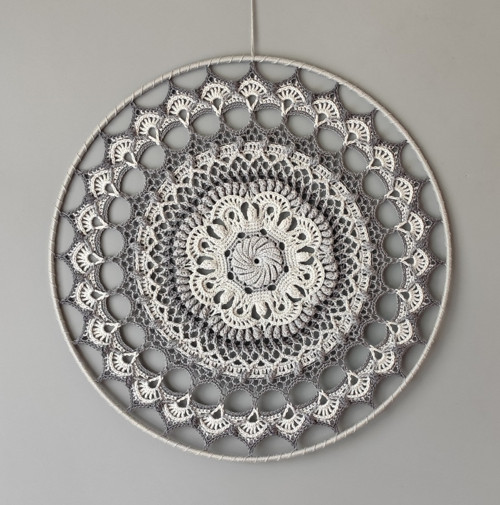 Mandala Šedá - průměr 40 cm — foto 2