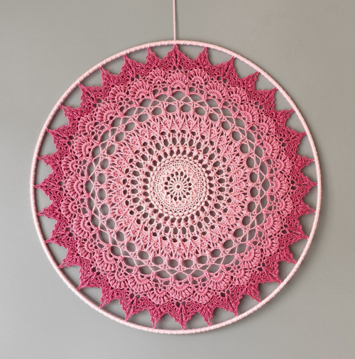 Mandala Růžová - průměr 45 cm — foto 2