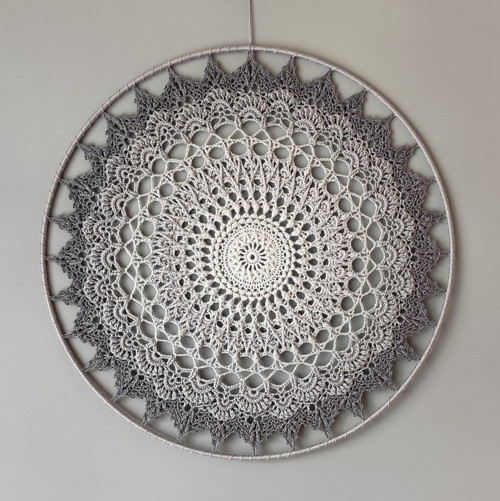Mandala Šedá - průměr 45 cm — foto 2