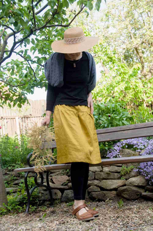 SUKNĚ mustard — foto 5