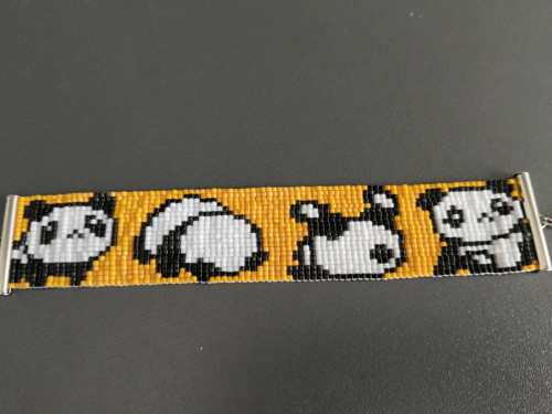 Korálkový náramek - Panda — foto 3