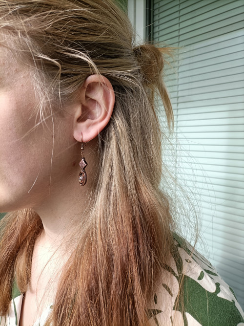 Boho náušnice s leopardím jaspisem — foto 2
