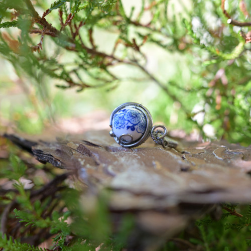 Porcelánové kytky prsten — foto 6