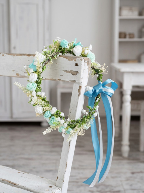 Svatební věneček Tiffany blue — foto 2