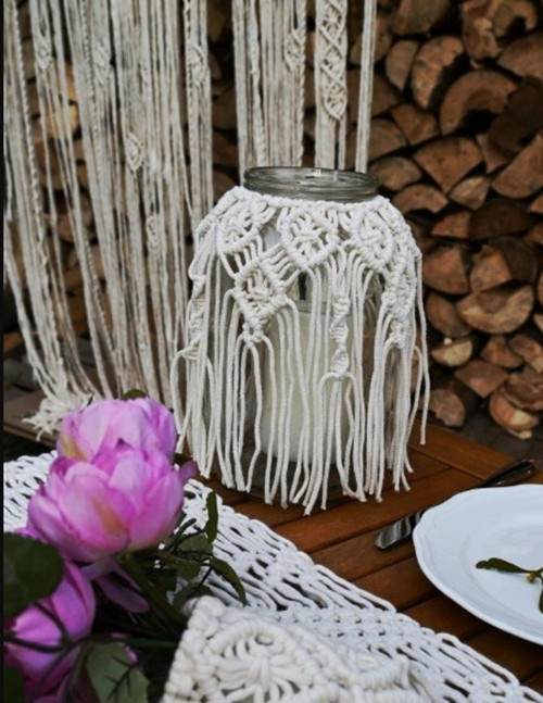 Lucerna macramé - diamonds — foto 3