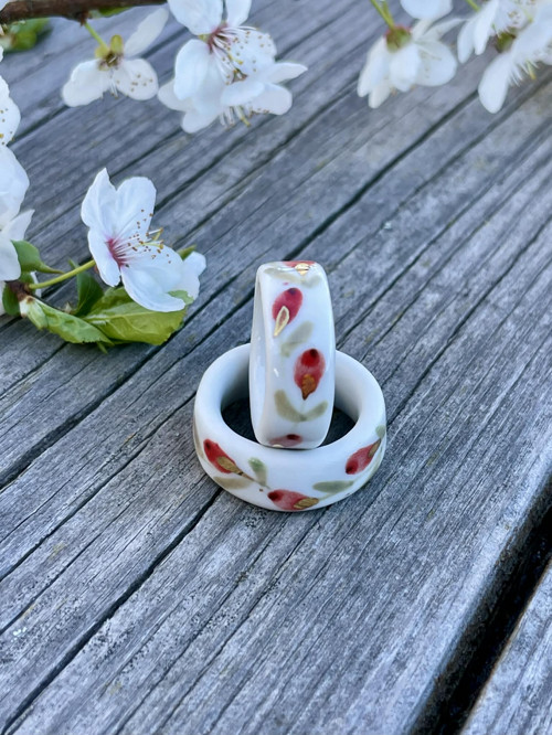 Porcelánový prstýnek - Šípek — foto 5