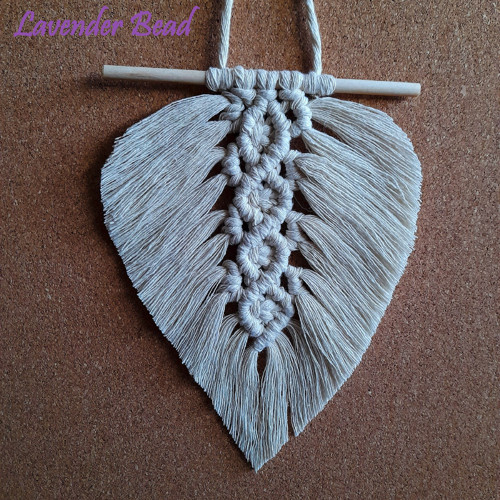 Macramé závěsná dekorace - list — foto 2