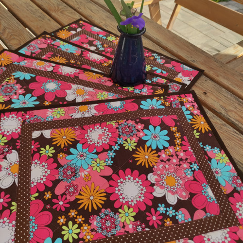 Prostírání patchwork hnědé květinové Rozkvetlé — foto 2